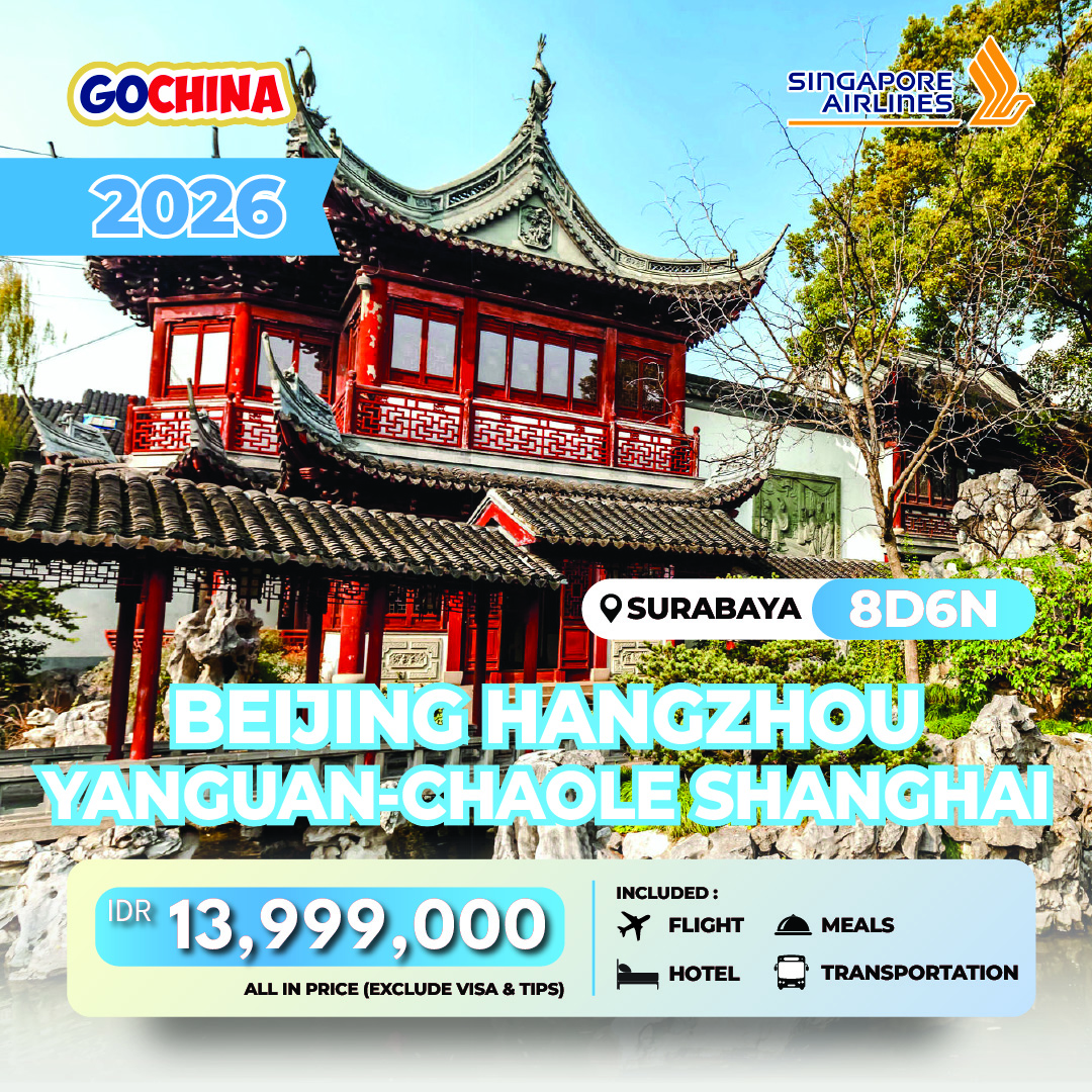 BEIJING HANGZHOU YANGUAN-CHAOLE SHANGHAI 8D START SURABAYA