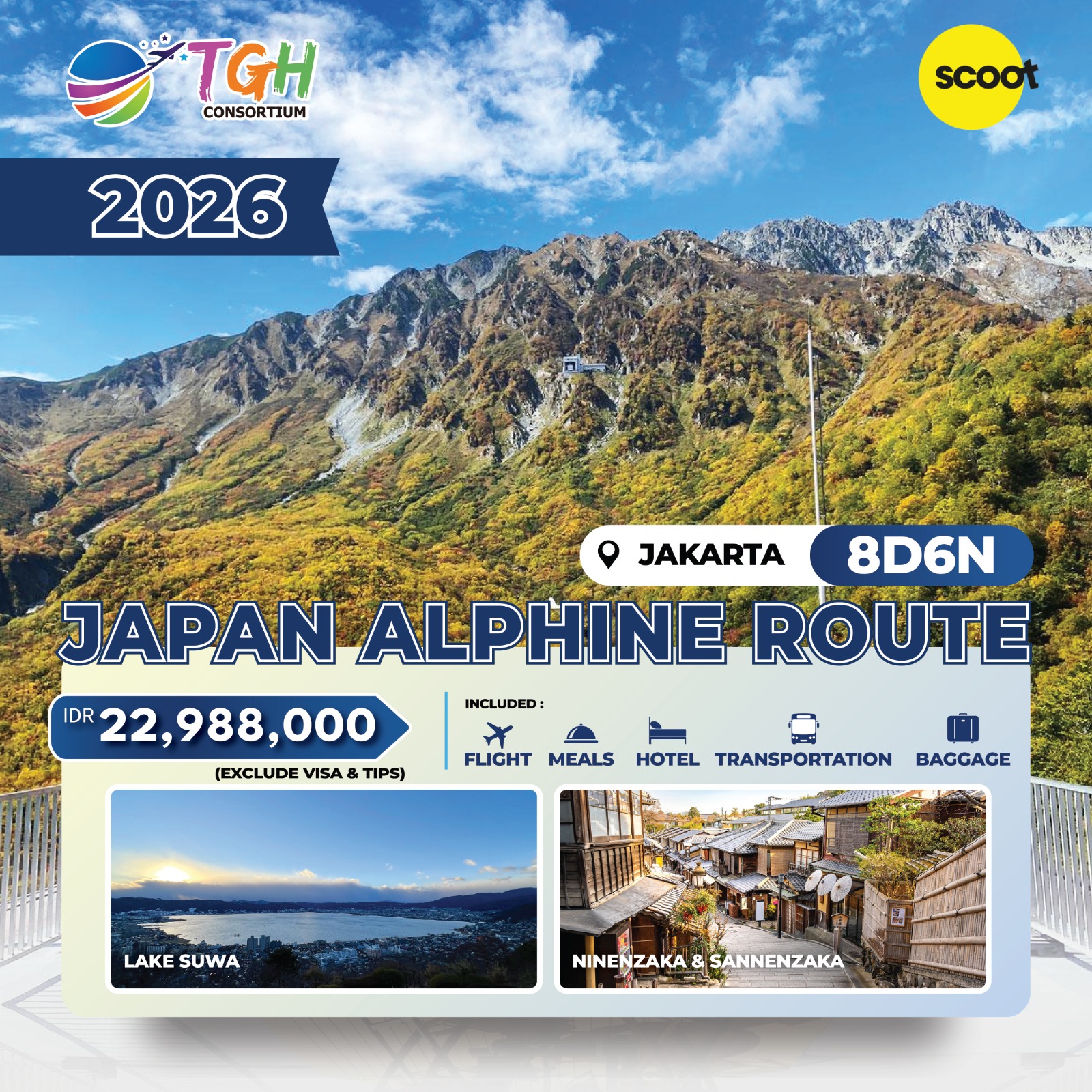 JAPAN ALPHINE ROUTE 8D START JAKARTA