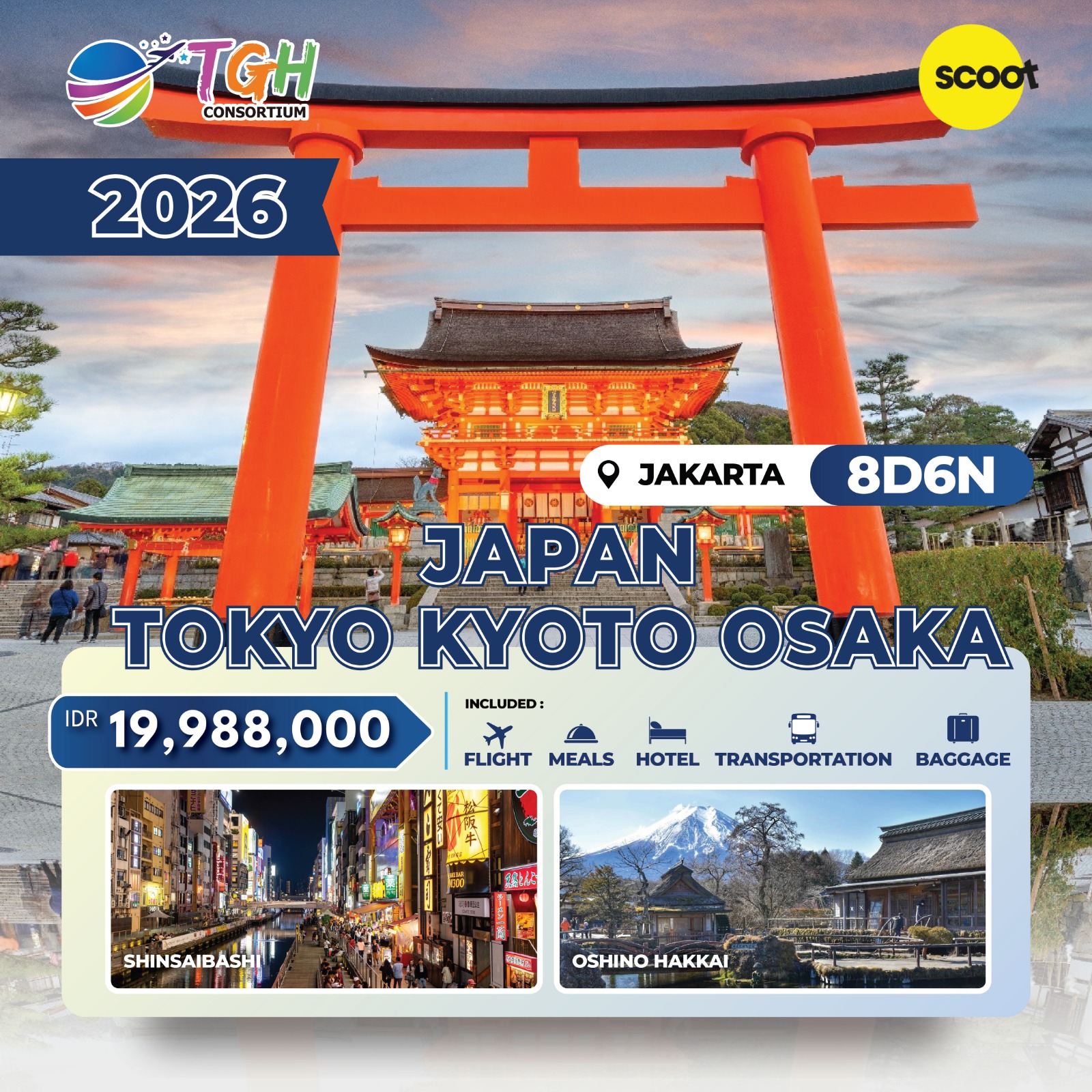 JAPAN TOKYO KYOTO OSAKA 8D START JAKARTA