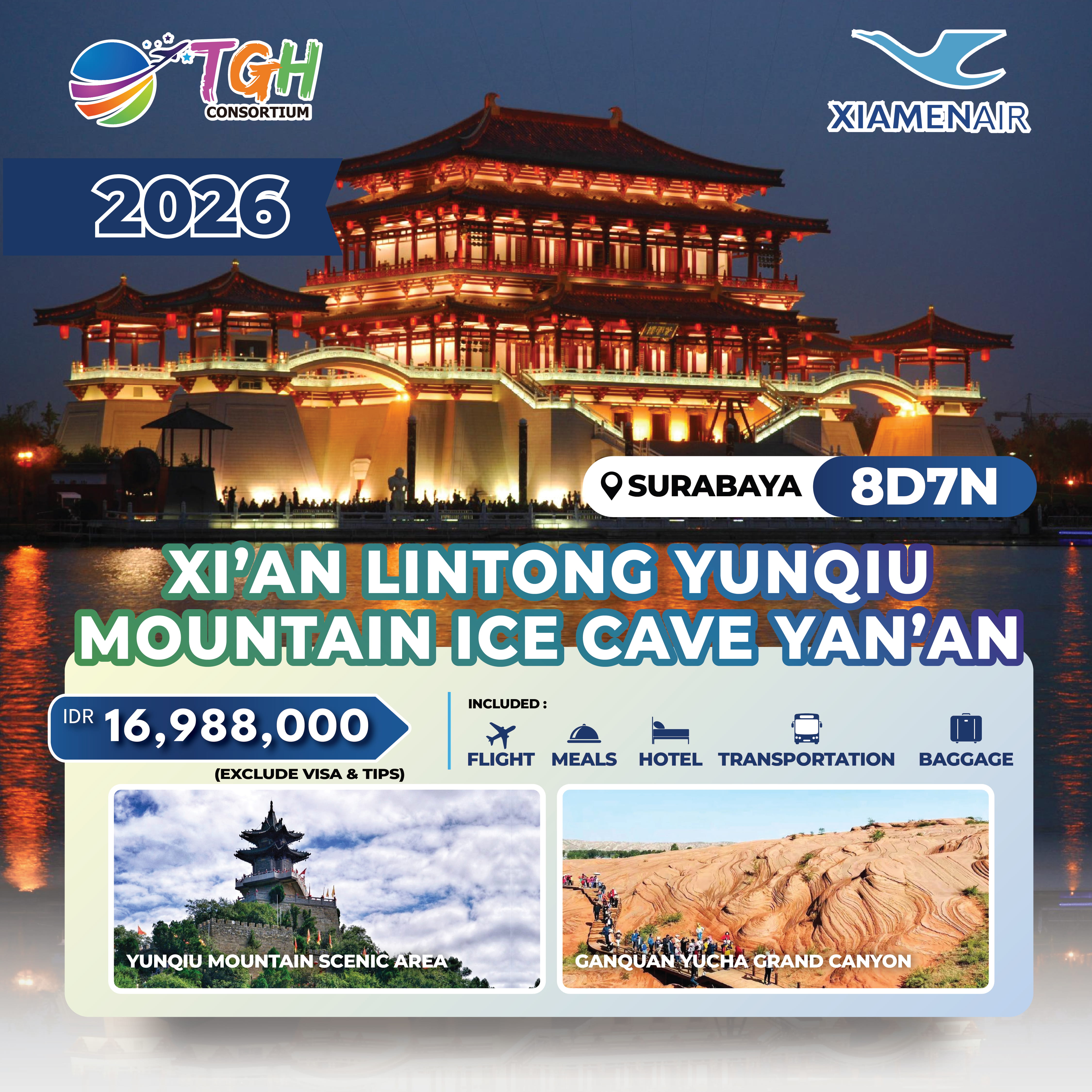MF - XI'AN LINTONG YUNQIU MOUNTAIN ICE CAVE YAN'AN 8D START SURABAYA
