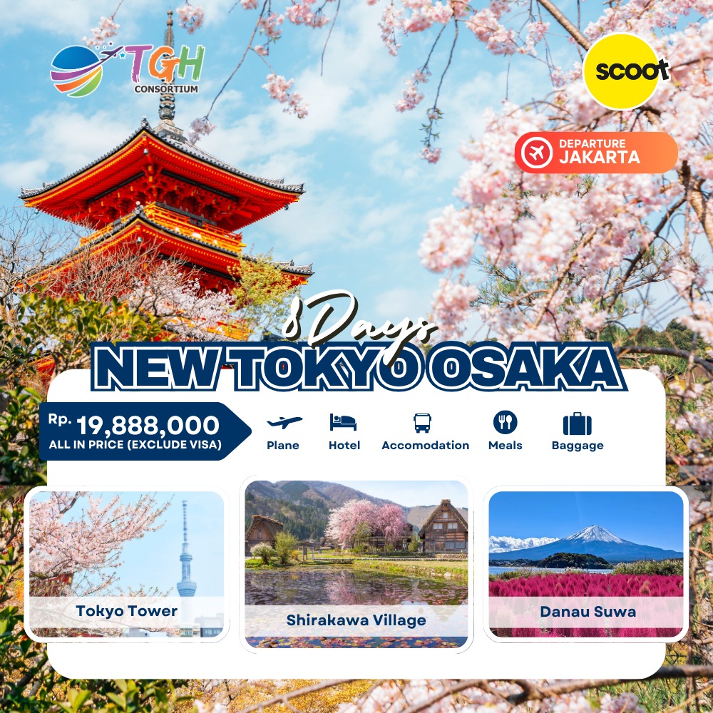 NEW TOKYO OSAKA 8D START JAKARTA