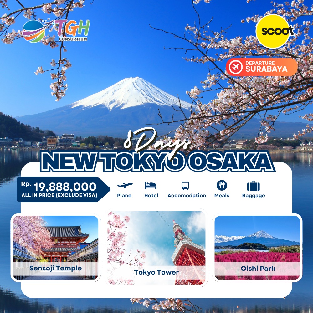 NEW TOKYO OSAKA 8D START SURABAYA
