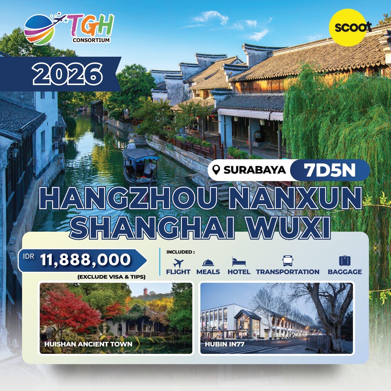 TR - HANGZHOU NANXUN SHANGHAI WUXI 7D START SURABAYA